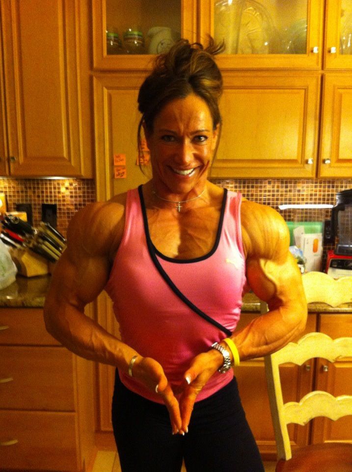 Muscular Woman Flexing